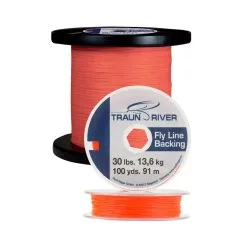 Traun River 30lb Backing -Guideline Verkäufe traun river fluoreszierendes backing orange 2